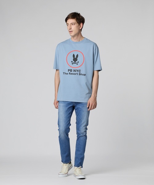 Psycho Bunny（サイコバニー）の「[WEB限定]スーベニアアートワーク Tシャツ（Tシャツ/カットソー・メンズ・ライトブルー/ブラック/ホワイト・SMALL/X-LARGE/LARGE/MEDIUM）」の19枚目の写真