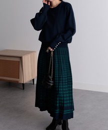 千鳥ジャカードスカートセットアアップ