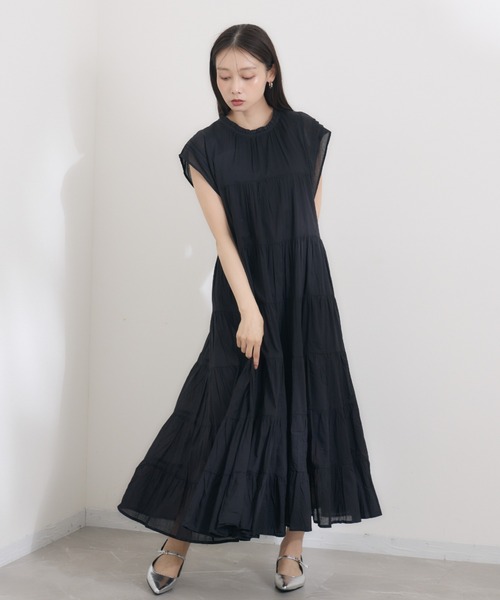 kastane インド綿ティアードロングワンピース インド綿ティアードロングワンピース（ワンピース）｜Kastane