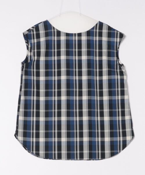 STRAWBERRY-FIELDS(ストロベリーフィールズ)の「マルチチェックフレンチスリーブブラウス(シャツ/ブラウス・レディース・ダークブラウン/グリーン/サーモンピンク/ロイヤルブルー・2)」の14枚目の写真