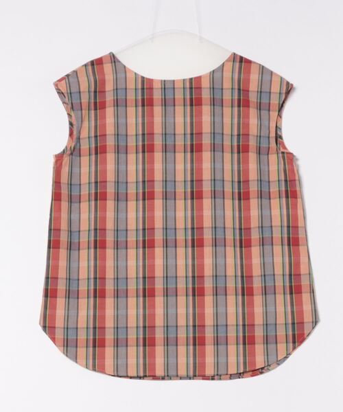 STRAWBERRY-FIELDS(ストロベリーフィールズ)の「マルチチェックフレンチスリーブブラウス(シャツ/ブラウス・レディース・ダークブラウン/グリーン/サーモンピンク/ロイヤルブルー・2)」の17枚目の写真