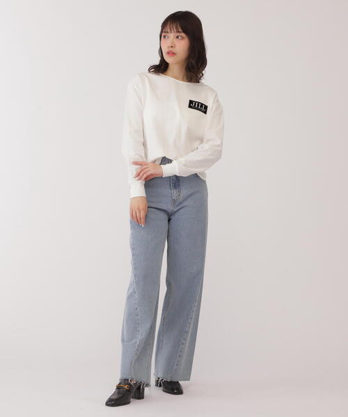 JILL by JILL STUART(ジルバイジルスチュアート)の「◇ブラッシュロゴオーバーサイズロンT(Tシャツ/カットソー・レディース・ホワイト系その他/ホワイト系その他3・FREE)」の11枚目の写真