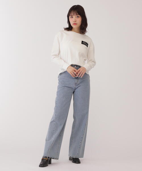 JILL by JILL STUART(ジルバイジルスチュアート)の「◇ブラッシュロゴオーバーサイズロンT(Tシャツ/カットソー・レディース・ホワイト系その他/ホワイト系その他3・FREE)」の12枚目の写真