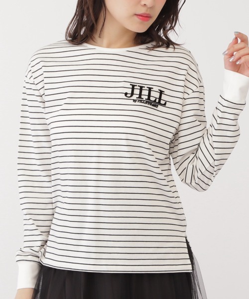 JILL by JILL STUART(ジルバイジルスチュアート)の「◇ブラッシュロゴオーバーサイズロンT(Tシャツ/カットソー・レディース・ホワイト系その他/ホワイト系その他3・FREE)」の2枚目の写真