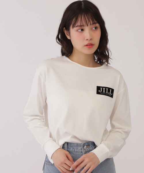 JILL by JILL STUART(ジルバイジルスチュアート)の「◇ブラッシュロゴオーバーサイズロンT(Tシャツ/カットソー・レディース・ホワイト系その他/ホワイト系その他3・FREE)」の4枚目の写真