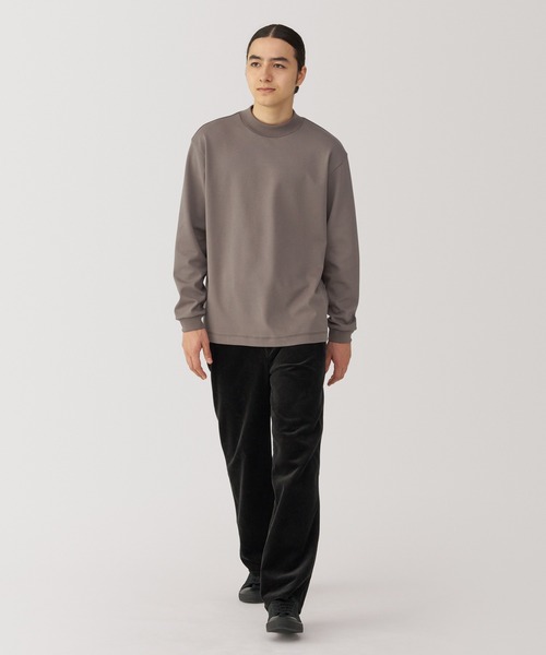 【新品タグ付き】1PIU1UGUALE3 長袖 モックネック S バイカラー bi-color emboss mock neck pullover / バイカラーエンボス