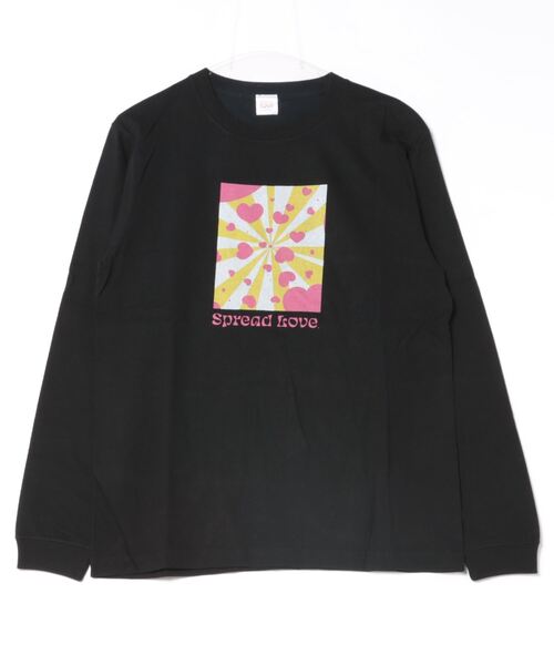 NO WAY(ノーウェイ)の「/Spread Love/オリジナルプリント L/S T(Tシャツ/カットソー・レディース・ブラック/ホワイト・LARGE/MEDIUM/SMALL)」の1枚目の写真