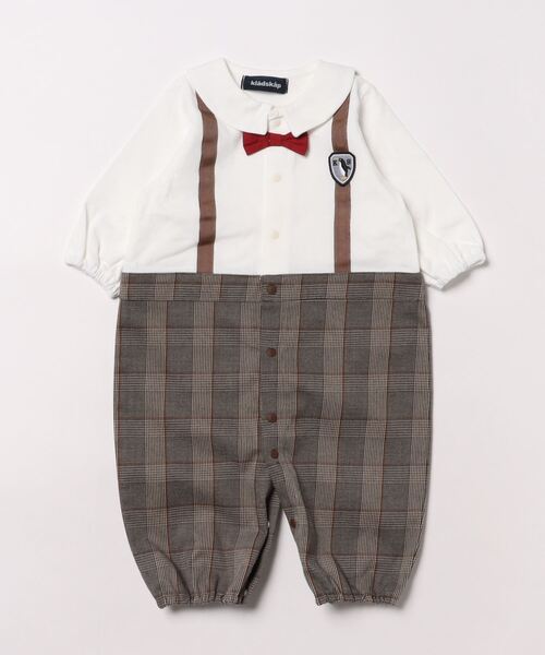 kladskap（クレードスコープ）の「サスペンダー風切替2wayオール（ロンパース・キッズ・グレー/ブラウン・50-70cm）」の4枚目の写真