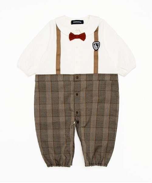 kladskap（クレードスコープ）の「サスペンダー風切替2wayオール（ロンパース・キッズ・グレー/ブラウン・50-70cm）」の12枚目の写真