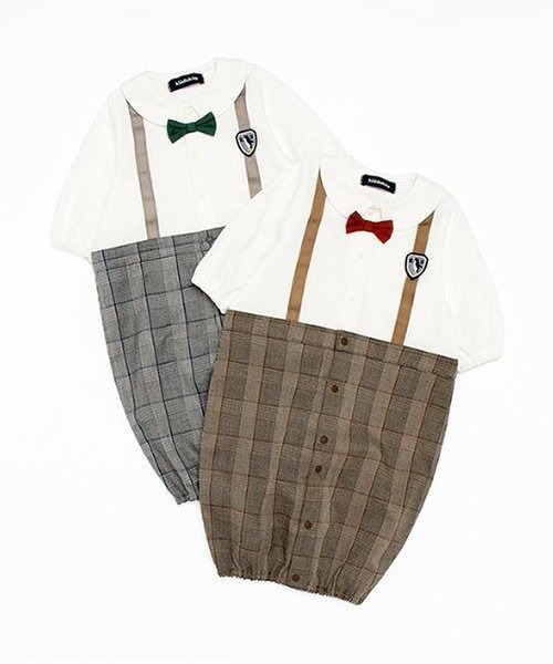 kladskap（クレードスコープ）の「サスペンダー風切替2wayオール（ロンパース・キッズ・グレー/ブラウン・50-70cm）」の5枚目の写真