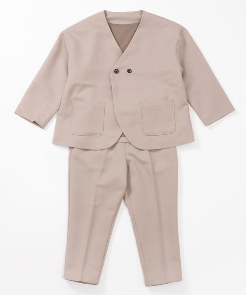 ノーカラーセットアップ（キッズ/100～130cm）（スーツセット