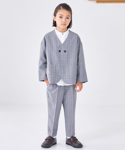 ノーカラーセットアップ（キッズ/100～130cm）（スーツセット