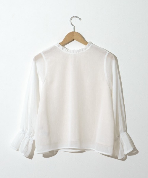 flower（フラワー）の「ブライトリボンブラウス（シャツ/ブラウス・レディース・ピンク/アイボリー・FREE）」の6枚目の写真