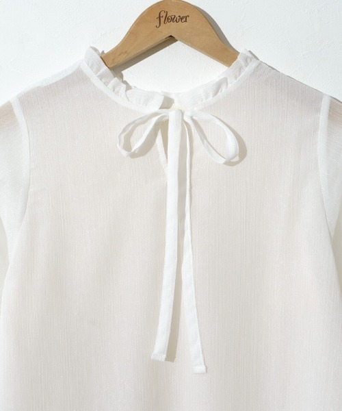 flower（フラワー）の「ブライトリボンブラウス（シャツ/ブラウス・レディース・ピンク/アイボリー・FREE）」の8枚目の写真