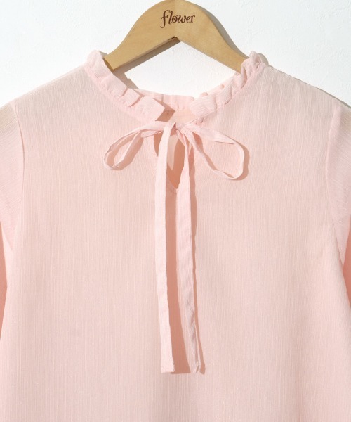 flower（フラワー）の「ブライトリボンブラウス（シャツ/ブラウス・レディース・ピンク/アイボリー・FREE）」の14枚目の写真