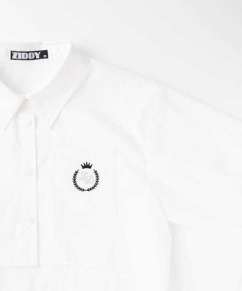 ZIDDY（ジディ）の「【 ニコ☆プチ 掲載 】ドロストショート丈シャツ＆タンクトップセット(130~160cm)（アンサンブル・キッズ・ブルー系その他/ホワイト・130cm/140cm/150cm/160cm）」の16枚目の写真