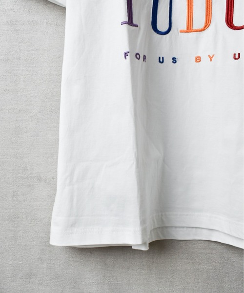 FUBU（ フブ）の「【T4】【FUBU】FULL FRONT EMBRODERY LOGO S/S TEE（Tシャツ/カットソー・メンズ・ブラック/ホワイト・MEDIUM/LARGE/X-LARGE）」の6枚目の写真
