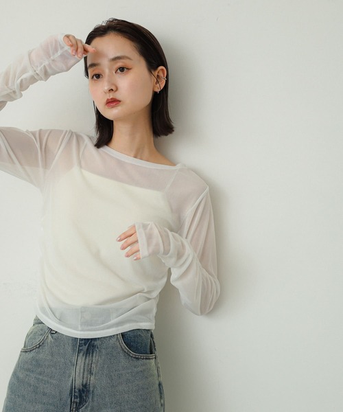 SENSE OF PLACE by URBAN RESEARCH(センスオブプレイスバイアーバンリサーチ)の「シャーリングシアートップ(その他トップス・レディース・アイボリー/ブラック/ベージュ・ONE)」の17枚目の写真