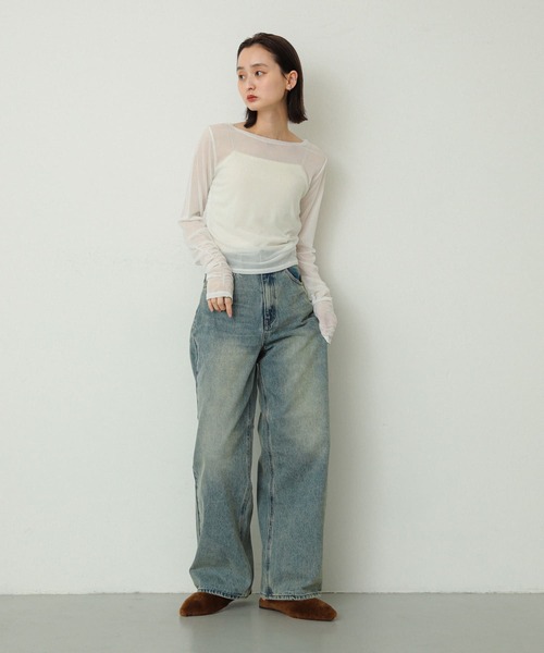 SENSE OF PLACE by URBAN RESEARCH(センスオブプレイスバイアーバンリサーチ)の「シャーリングシアートップ(その他トップス・レディース・アイボリー/ブラック/ベージュ・ONE)」の19枚目の写真