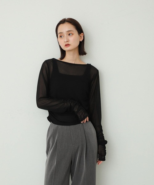 SENSE OF PLACE by URBAN RESEARCH(センスオブプレイスバイアーバンリサーチ)の「シャーリングシアートップ(その他トップス・レディース・アイボリー/ブラック/ベージュ・ONE)」の22枚目の写真