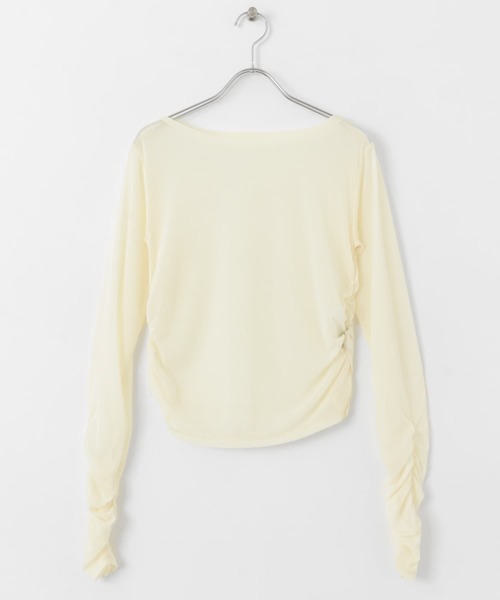 SENSE OF PLACE by URBAN RESEARCH(センスオブプレイスバイアーバンリサーチ)の「シャーリングシアートップ(その他トップス・レディース・アイボリー/ブラック/ベージュ・ONE)」の4枚目の写真