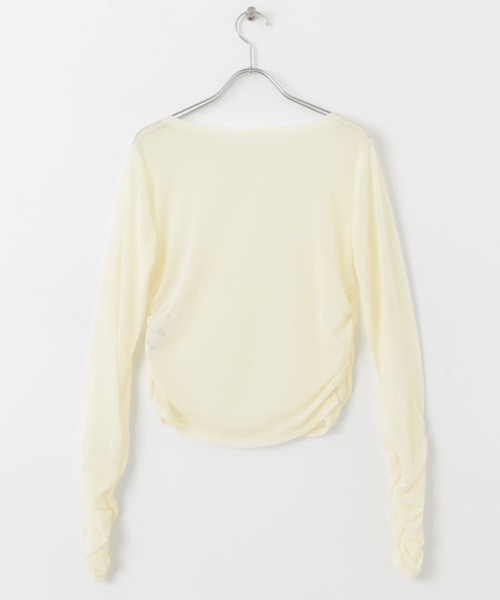 SENSE OF PLACE by URBAN RESEARCH(センスオブプレイスバイアーバンリサーチ)の「シャーリングシアートップ(その他トップス・レディース・アイボリー/ブラック/ベージュ・ONE)」の6枚目の写真