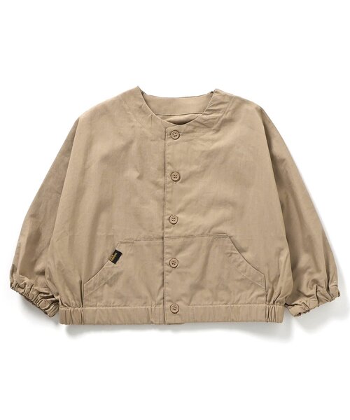 BREEZE(ブリーズ)の「ゆったりドルマンブルゾン(カーディガン/ボレロ・キッズ・カーキ/ベージュ・90/100/110/120/80)」の2枚目の写真