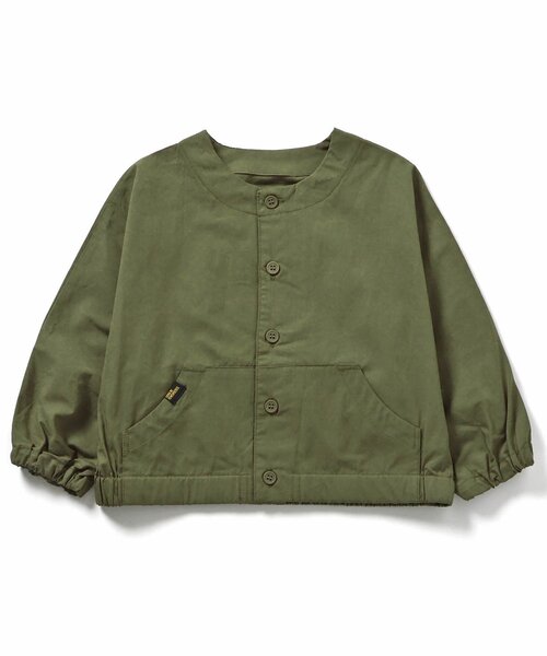 BREEZE(ブリーズ)の「ゆったりドルマンブルゾン(カーディガン/ボレロ・キッズ・カーキ/ベージュ・90/100/110/120/80)」の1枚目の写真