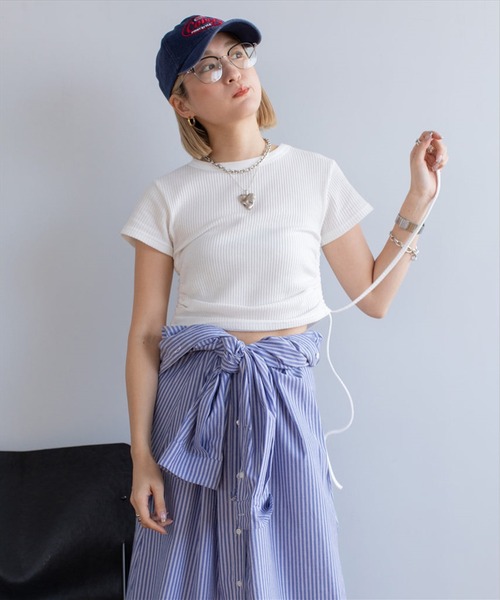 tシャツ thermal gather tee レディース セール】thermal gather tee（Tシャツ/カットソー）｜SUWDEE