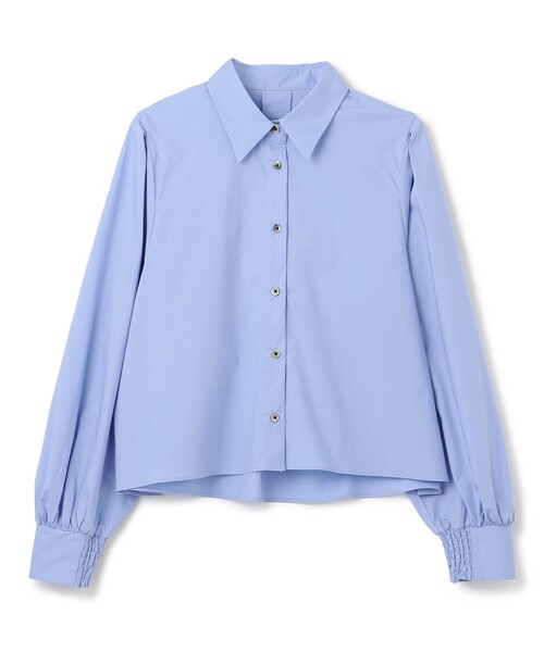 UNFILO（アンフィーロ）の「ボリュームスリーブ クロップドシャツ（シャツ/ブラウス・レディース・サックスブルー系/スカイブルー系2/ブラック系/ホワイト系・SMALL/MEDIUM）」の4枚目の写真