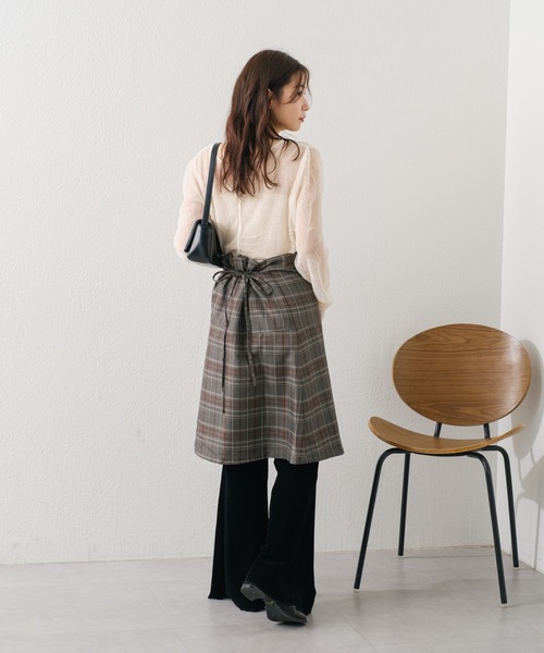 Kastane（カスタネ）の「【4色展開】ランダムチュールメローTEE（Tシャツ/カットソー・レディース・ブラウン/ピンク/アイボリー/チャコールグレー・FREE）」の20枚目の写真