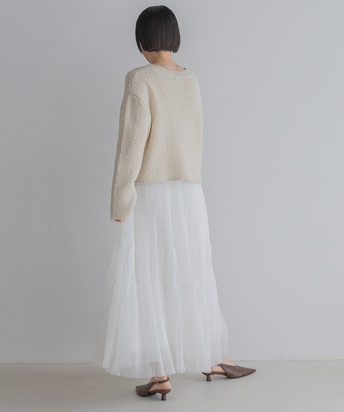 アリスアウアア　チュールスカート　ホワイト セール】チュールティアードスカート（スカート）｜A part by