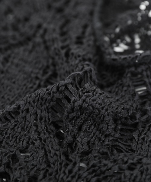 kOhAKU（コハク）の「『透かし柄編みニット』（ニット/セーター・レディース・ブラック/ホワイト・FREE）」の18枚目の写真