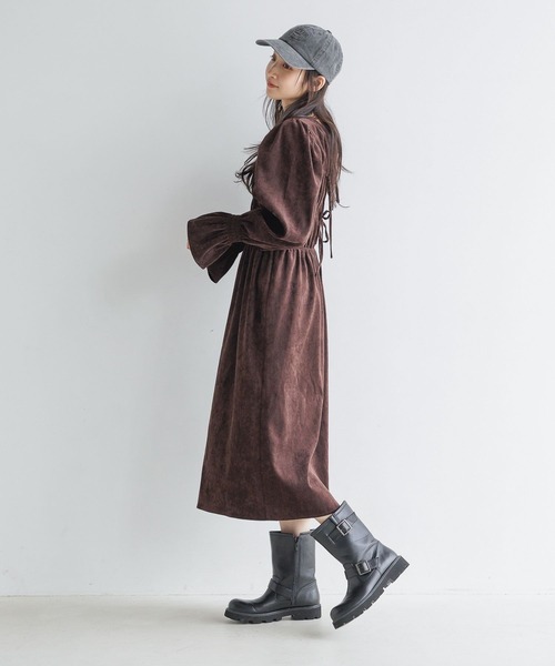 セール】2WAYリボンシャーリングワンピース 133569