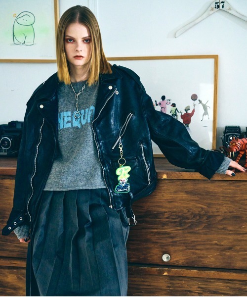 RNA（アールエヌエー）の「J2122 ＢＩＧ　ＷＡＳＨ　ＯＵＴライダース（ライダースジャケット・レディース・ブラック・MEDIUM）」の18枚目の写真