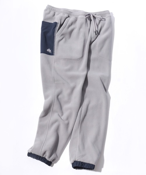 LOGOS（ロゴス）の「LOGOS/ロゴス フリース 切替ポケット ワンポイントロゴ ベイカー ジョガーパンツ レディース メンズ（その他パンツ・メンズ・ブラック/ネイビー/ライトグレー/カーキ・L/M/LL）」の3枚目の写真