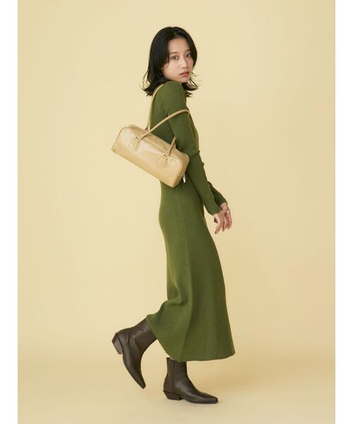 Ungrid(アングリッド)の「【WEB限定】ランダムリブニットワンピース(ワンピース・レディース・オレンジ/ブラック/ダークグリーン・FREE)」の14枚目の写真