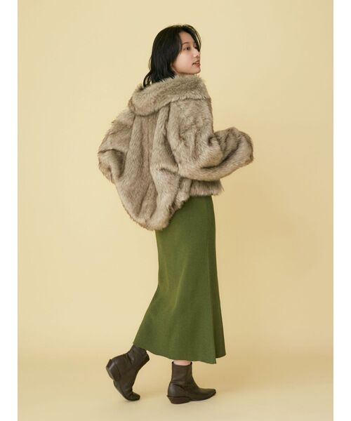 Ungrid(アングリッド)の「【WEB限定】ランダムリブニットワンピース(ワンピース・レディース・オレンジ/ブラック/ダークグリーン・FREE)」の16枚目の写真