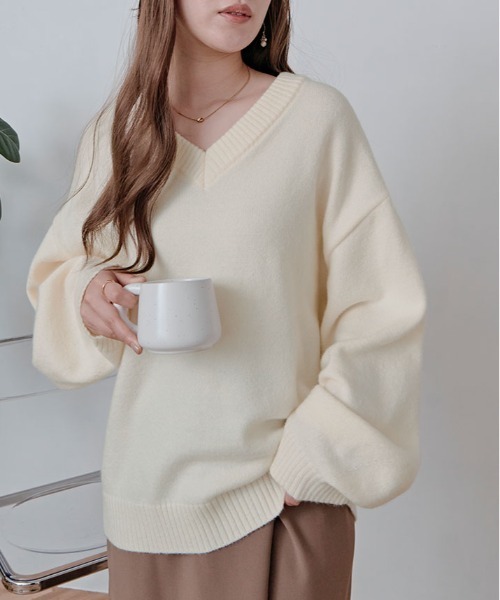 セール】絶妙な抜け感でこなれる。オーバーサイズ ニット プルオーバー