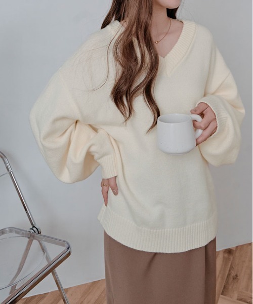 セール】絶妙な抜け感でこなれる。オーバーサイズ ニット プルオーバー