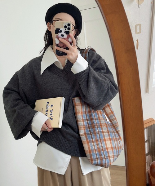 セール】絶妙な抜け感でこなれる。オーバーサイズ ニット プルオーバー