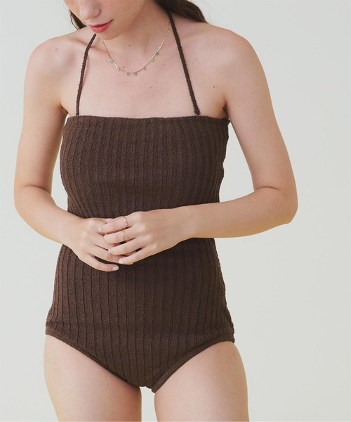 SEA　コットンリブドレス 太リブニットデザインワンピース/水着（水着）｜SEA DRESS