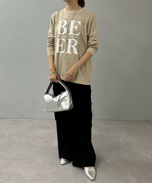SHENERY（シーナリー）の「Beer ロングスリーブTee（Tシャツ/カットソー・レディース・ライトグレー/ベージュ・FREE）」の19枚目の写真