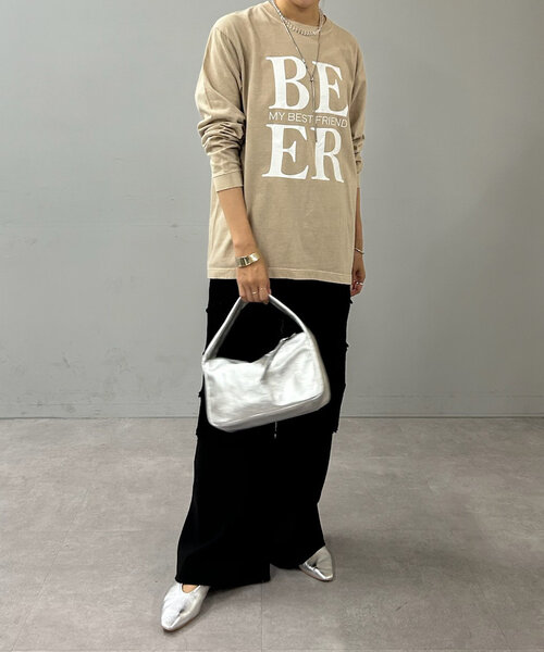 SHENERY（シーナリー）の「Beer ロングスリーブTee（Tシャツ/カットソー・レディース・ライトグレー/ベージュ・FREE）」の21枚目の写真