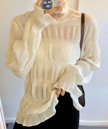 シャーリングシアートップス