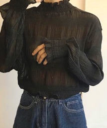 シャーリングシアートップス