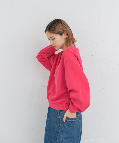 EKAL(エカル)の「ピグメントスウェットプルオーバー(スウェット・レディース・グレー/ブラック/レッド・ONE)」の17枚目の写真