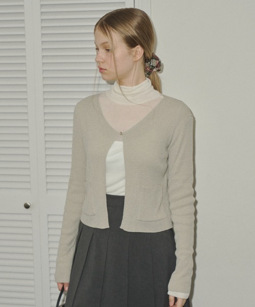 GIUNON（ジウノン）の「double pocket knit cardigan / ダブル