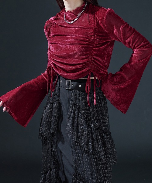 Ellno de Mavie（エルノデメヴィ）の「２WAYドロストシアートップス（Tシャツ/カットソー・レディース・ブルー/ブラック/グレー系その他/ネイビー/ホワイト/ボルドー/ブラック系その他・FREE）」の7枚目の写真