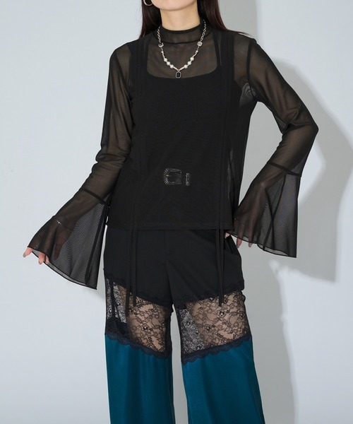 Ellno de Mavie（エルノデメヴィ）の「２WAYドロストシアートップス（Tシャツ/カットソー・レディース・ブルー/ブラック/グレー系その他/ネイビー/ホワイト/ボルドー/ブラック系その他・FREE）」の8枚目の写真